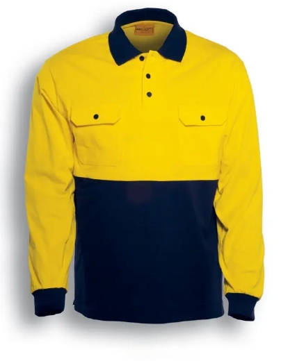 Picture of Bocini, Hi-Vis Cotton Jersey Polo L/S